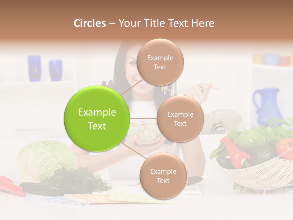 People Vegetable Happiness PowerPoint Template