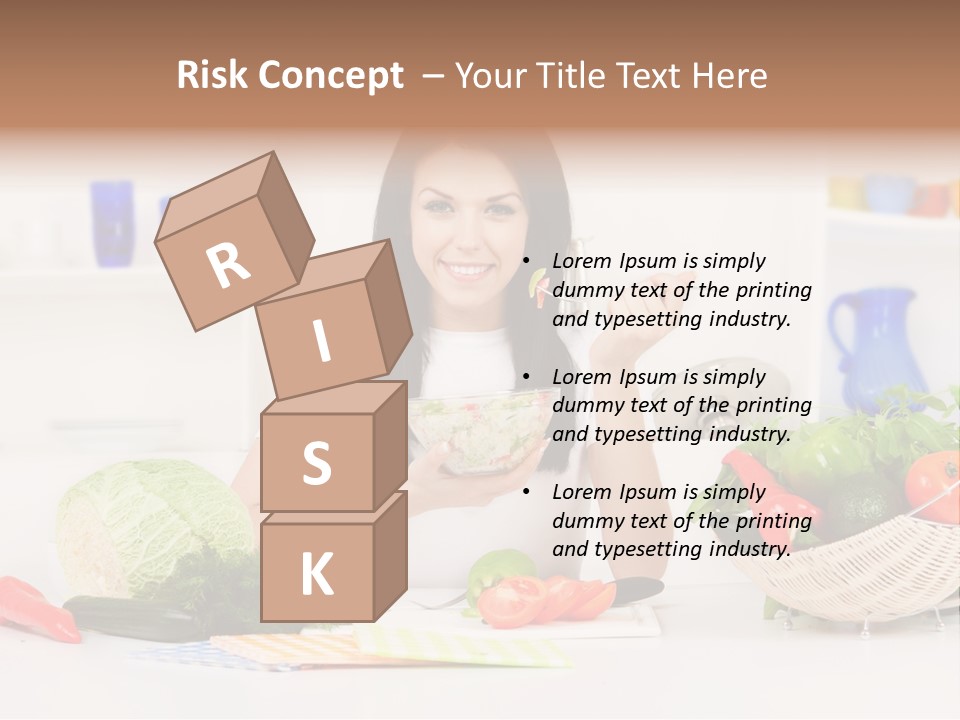 People Vegetable Happiness PowerPoint Template