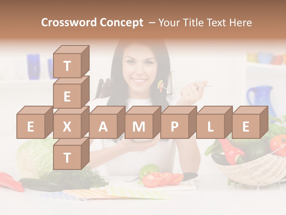 People Vegetable Happiness PowerPoint Template