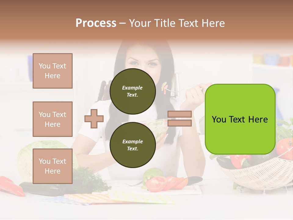 People Vegetable Happiness PowerPoint Template