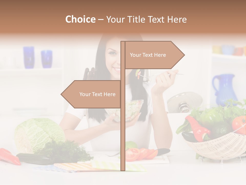 People Vegetable Happiness PowerPoint Template