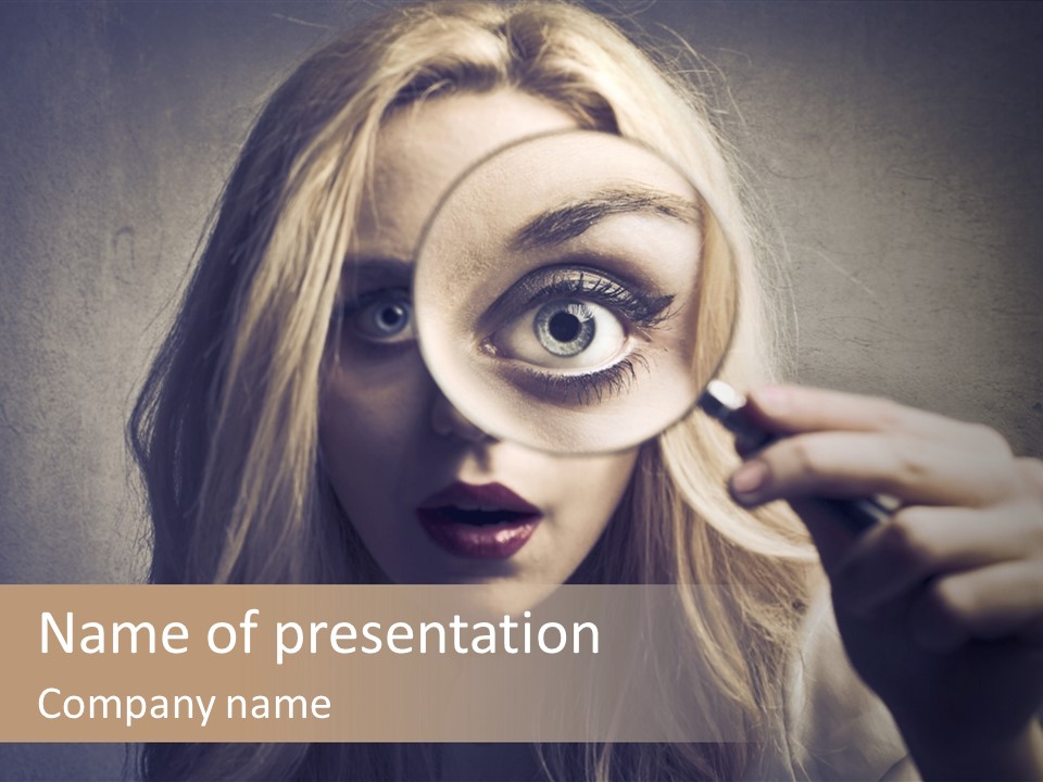 Search Woman Amazing PowerPoint Template