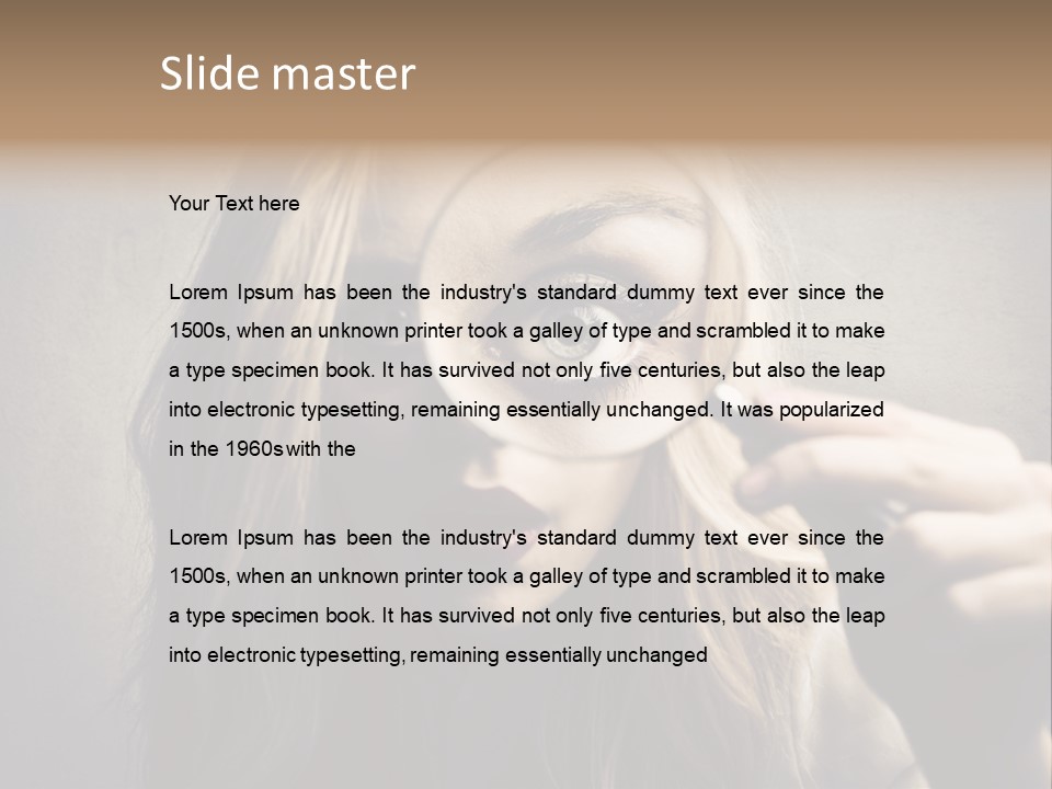 Search Woman Amazing PowerPoint Template