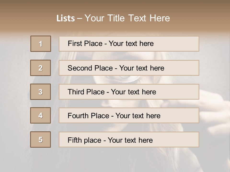 Search Woman Amazing PowerPoint Template