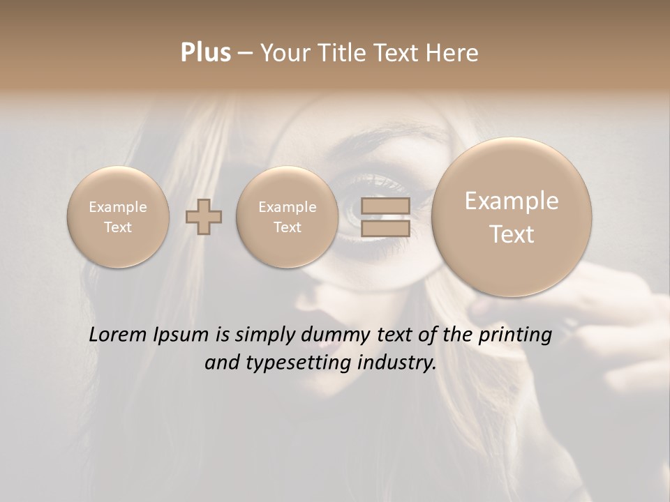 Search Woman Amazing PowerPoint Template