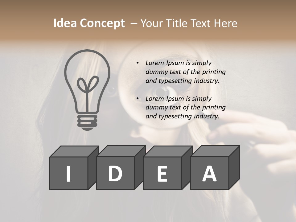 Search Woman Amazing PowerPoint Template