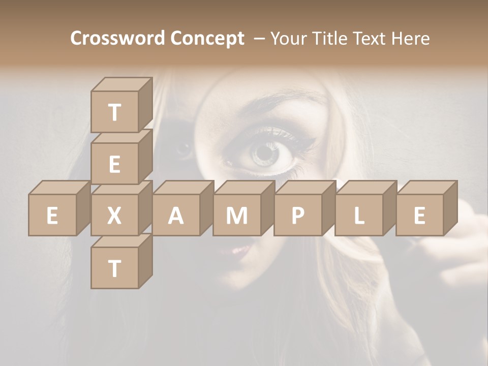 Search Woman Amazing PowerPoint Template