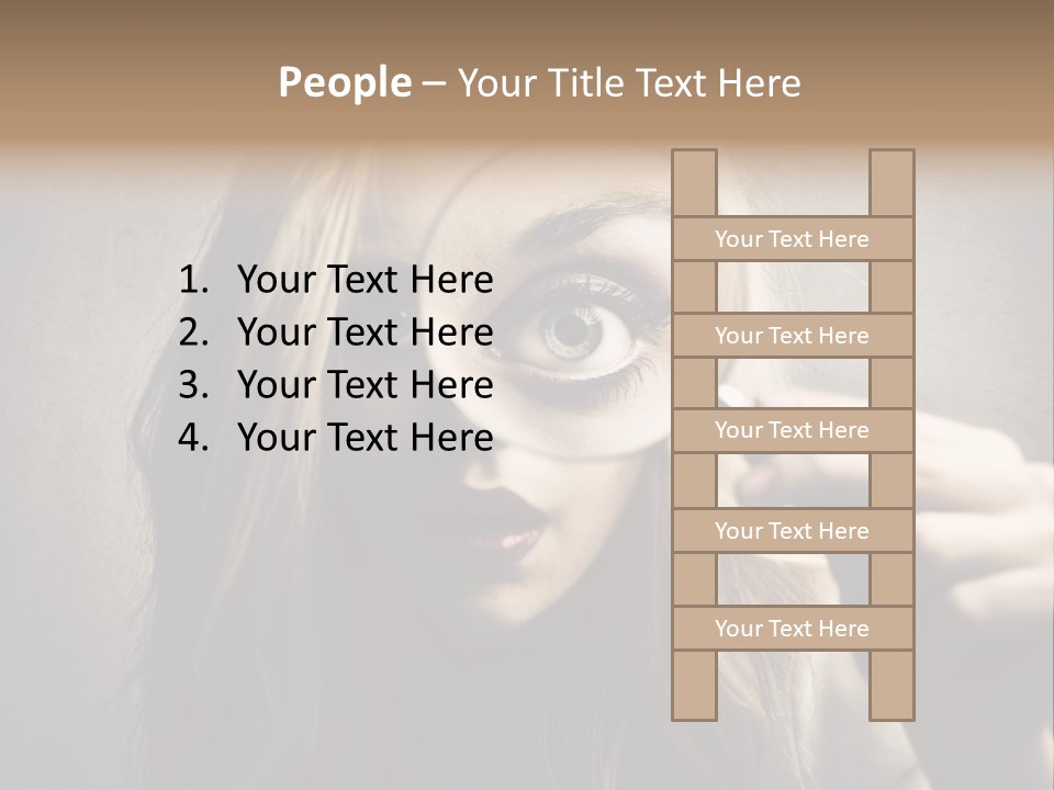 Search Woman Amazing PowerPoint Template