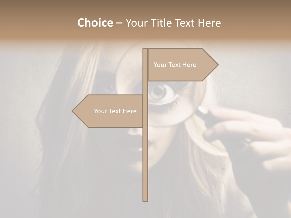 Search Woman Amazing PowerPoint Template