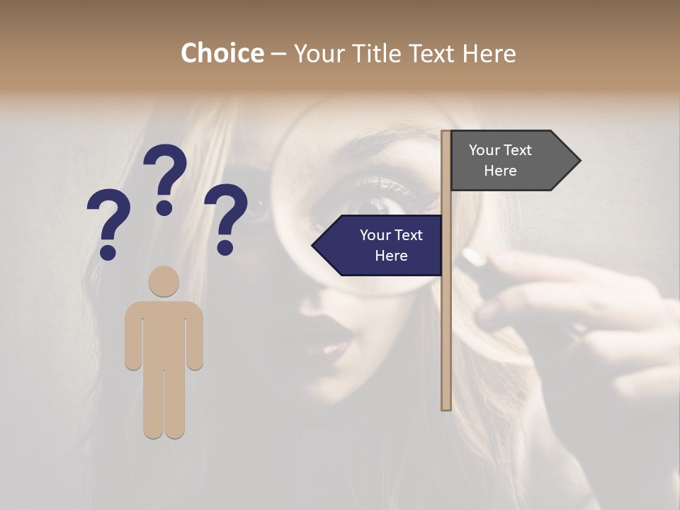 Search Woman Amazing PowerPoint Template