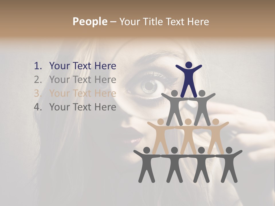 Search Woman Amazing PowerPoint Template