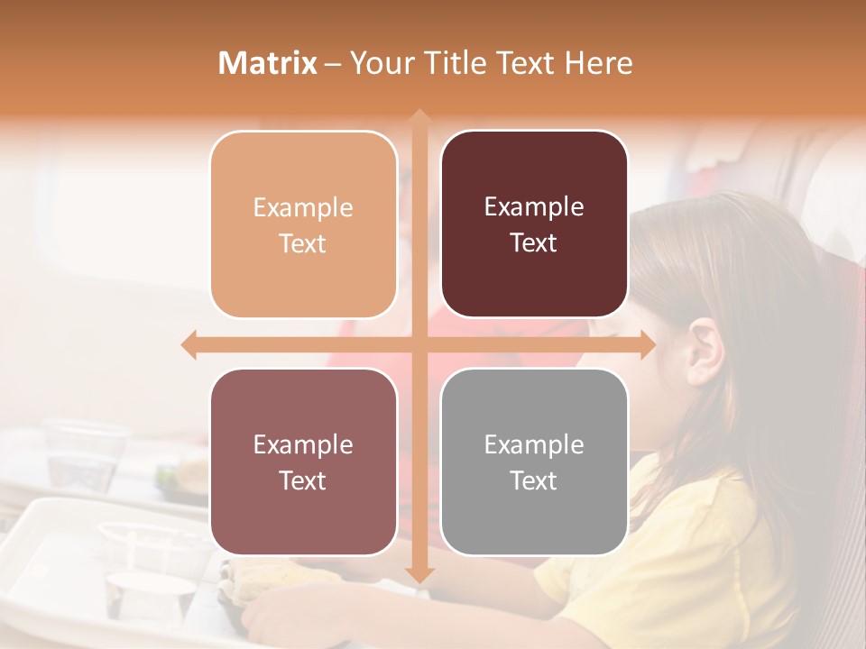 A Woman And A Little Girl Sitting On A Plane PowerPoint Template