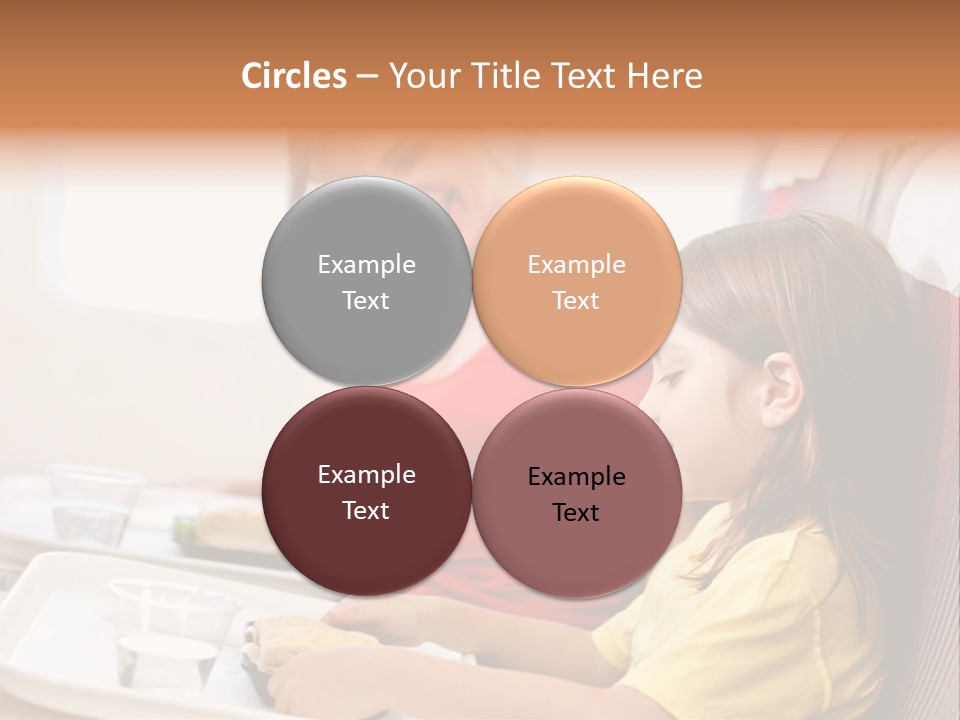 A Woman And A Little Girl Sitting On A Plane PowerPoint Template