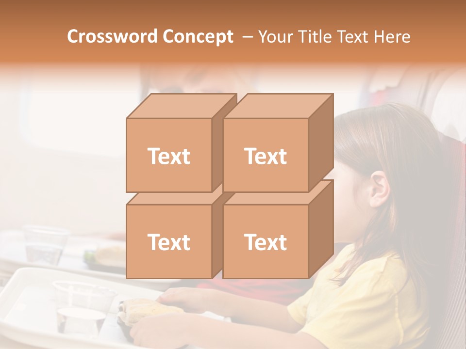 A Woman And A Little Girl Sitting On A Plane PowerPoint Template