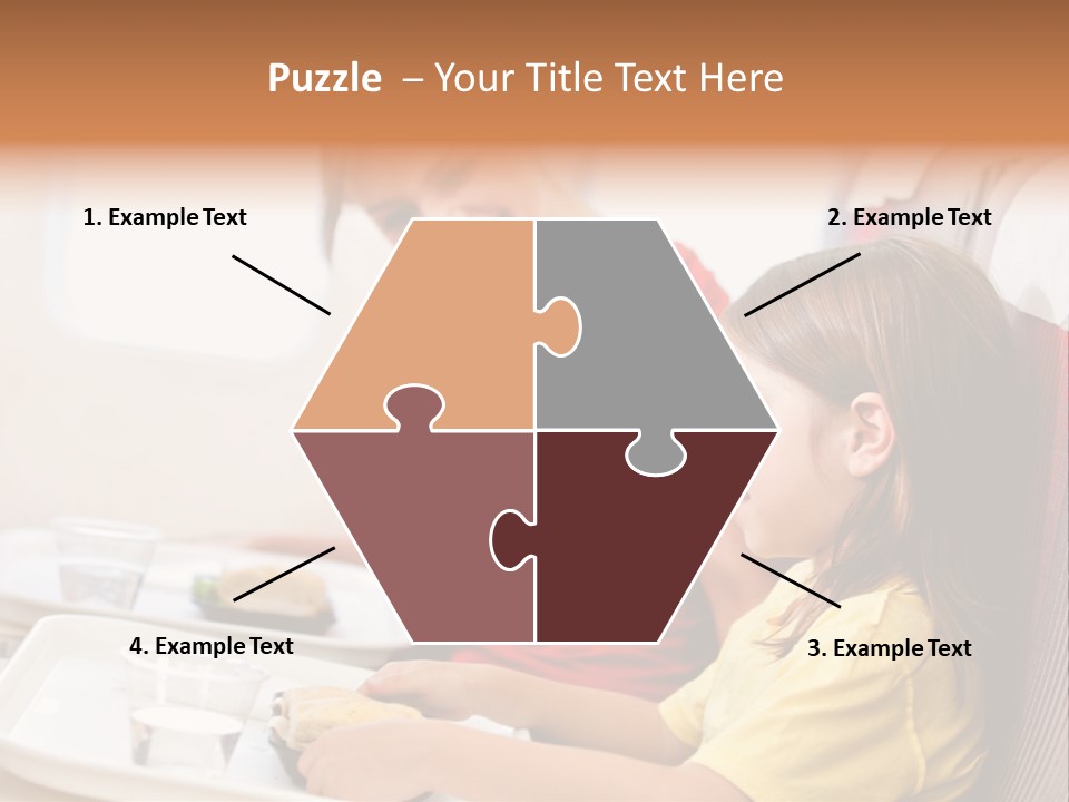 A Woman And A Little Girl Sitting On A Plane PowerPoint Template