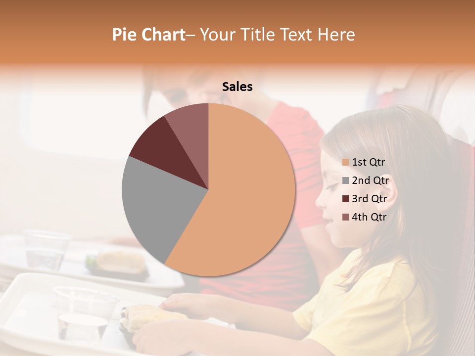 A Woman And A Little Girl Sitting On A Plane PowerPoint Template