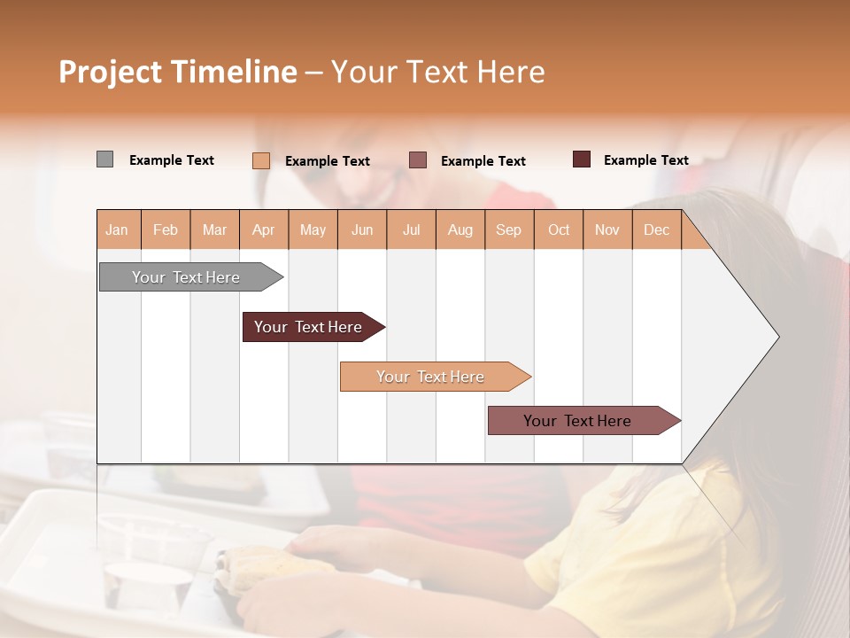 A Woman And A Little Girl Sitting On A Plane PowerPoint Template