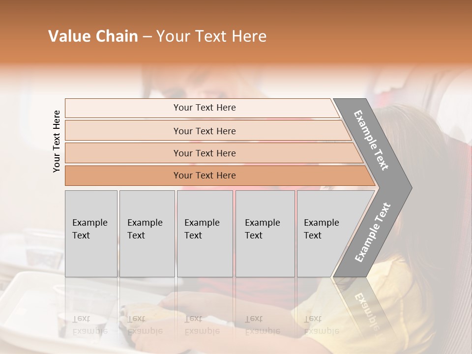 A Woman And A Little Girl Sitting On A Plane PowerPoint Template