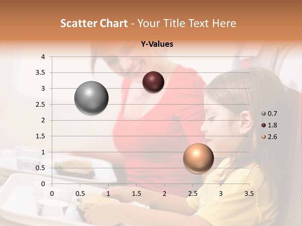 A Woman And A Little Girl Sitting On A Plane PowerPoint Template