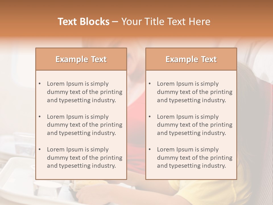 A Woman And A Little Girl Sitting On A Plane PowerPoint Template