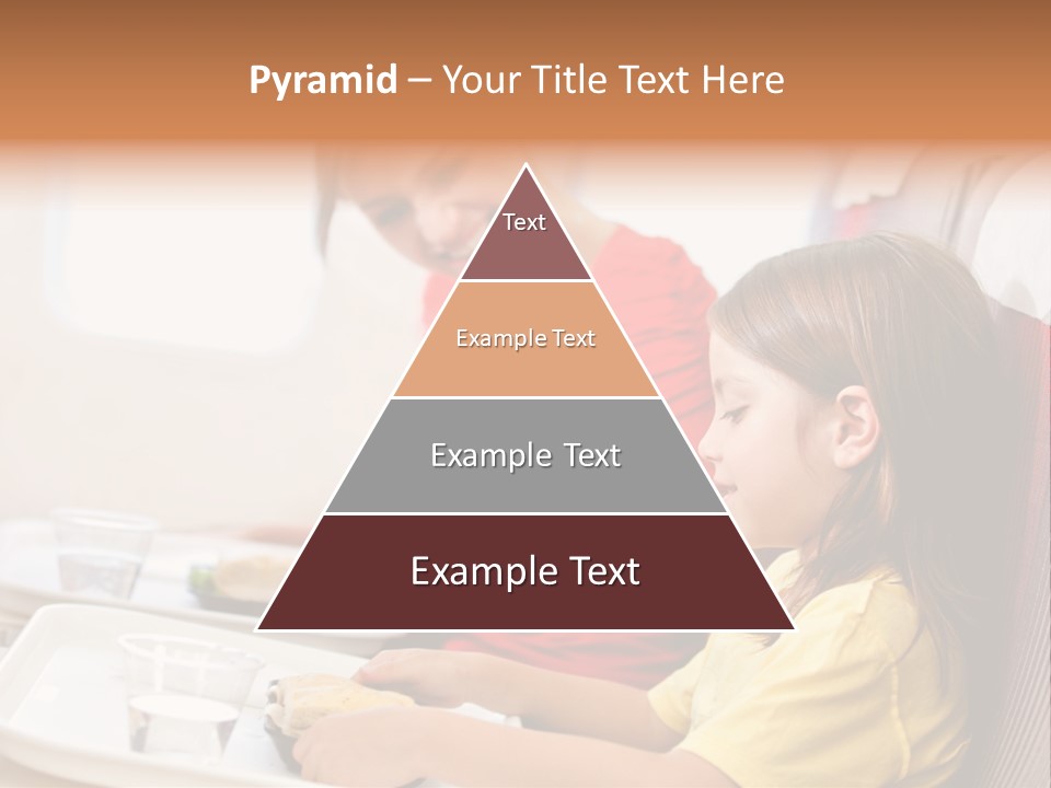 A Woman And A Little Girl Sitting On A Plane PowerPoint Template