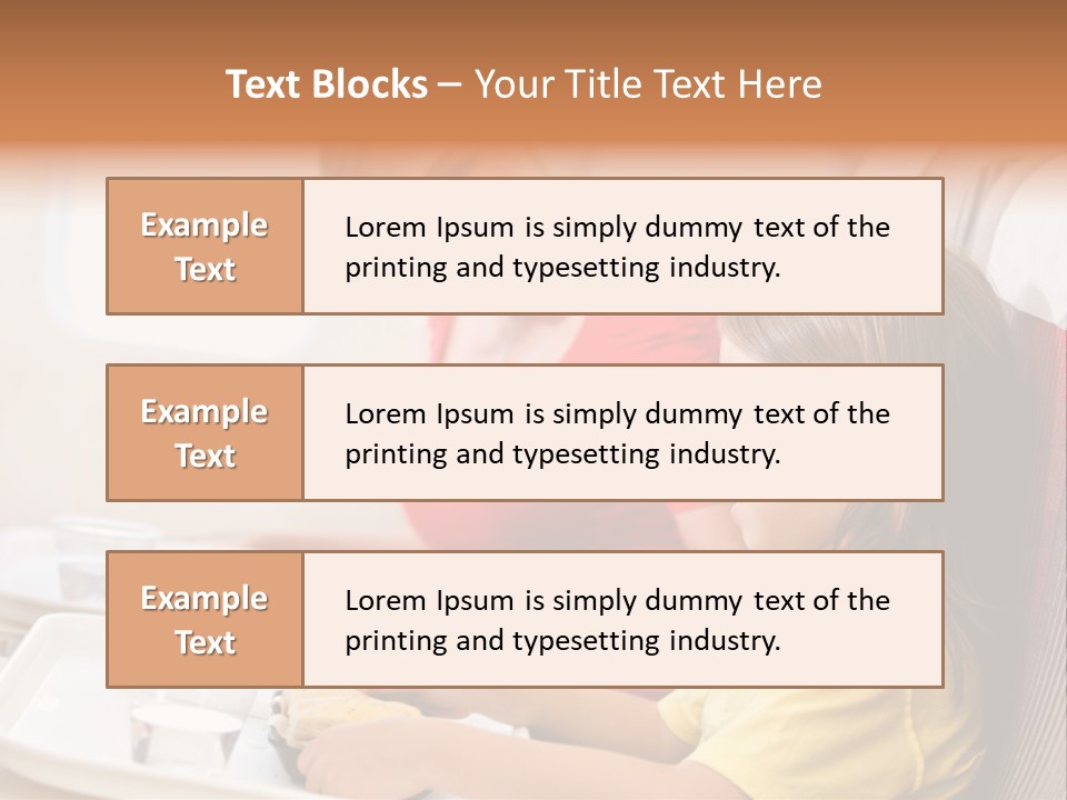 A Woman And A Little Girl Sitting On A Plane PowerPoint Template