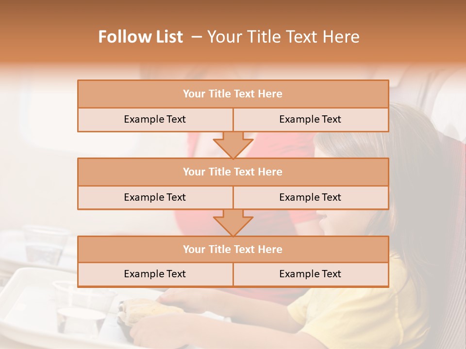 A Woman And A Little Girl Sitting On A Plane PowerPoint Template
