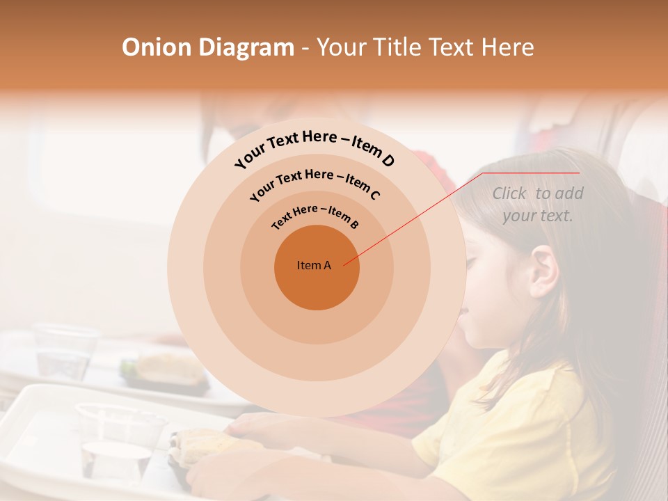 A Woman And A Little Girl Sitting On A Plane PowerPoint Template