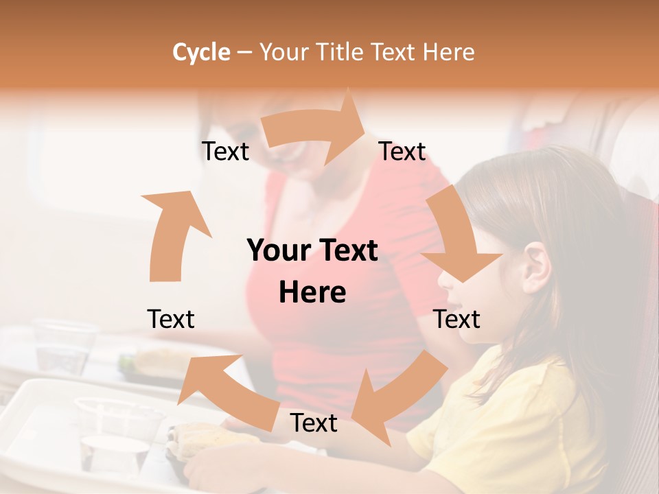 A Woman And A Little Girl Sitting On A Plane PowerPoint Template