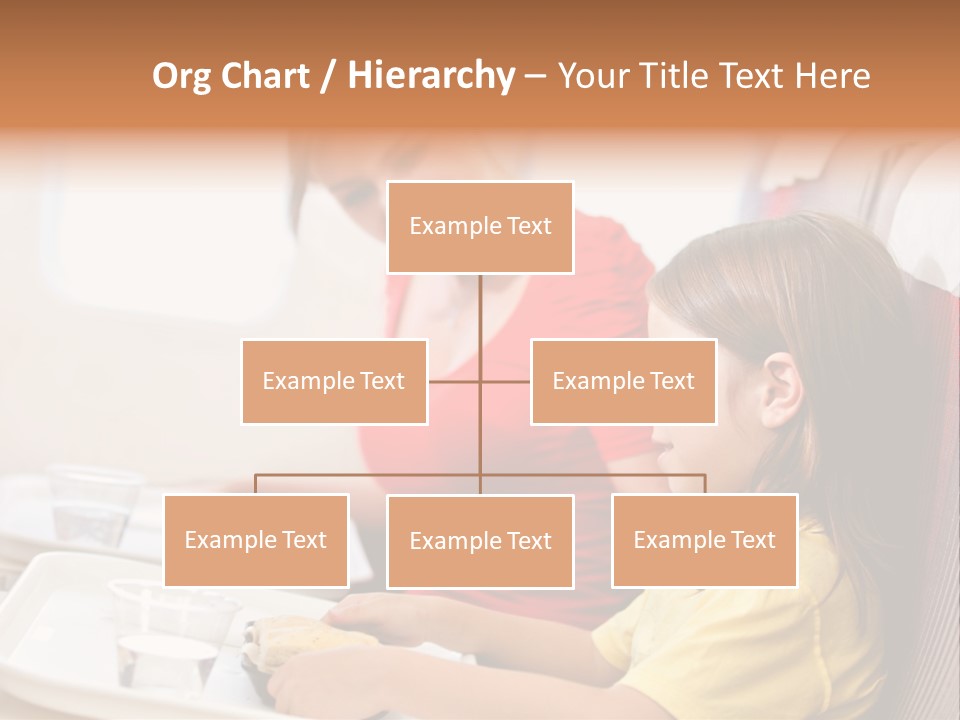 A Woman And A Little Girl Sitting On A Plane PowerPoint Template