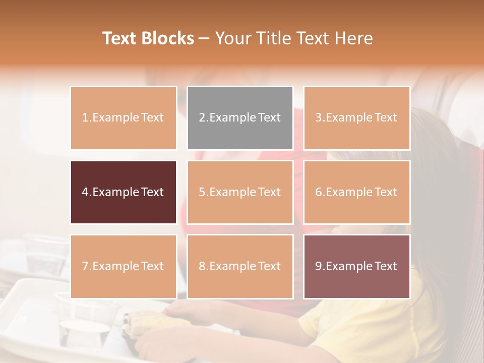 A Woman And A Little Girl Sitting On A Plane PowerPoint Template