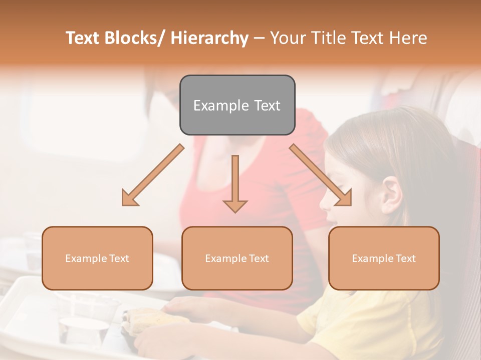 A Woman And A Little Girl Sitting On A Plane PowerPoint Template