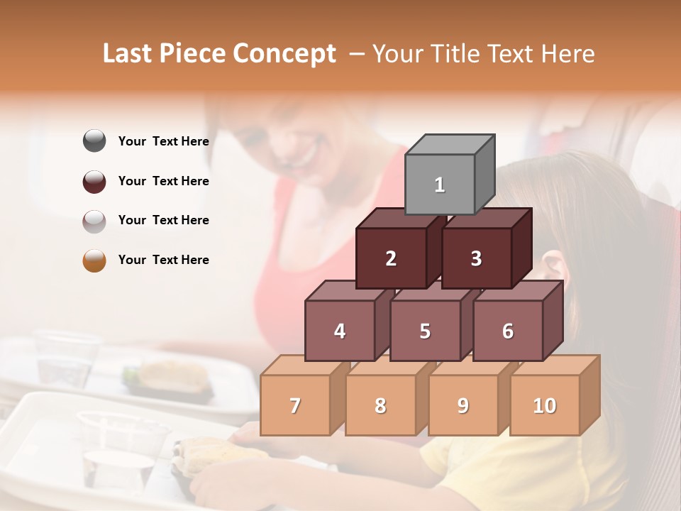 A Woman And A Little Girl Sitting On A Plane PowerPoint Template