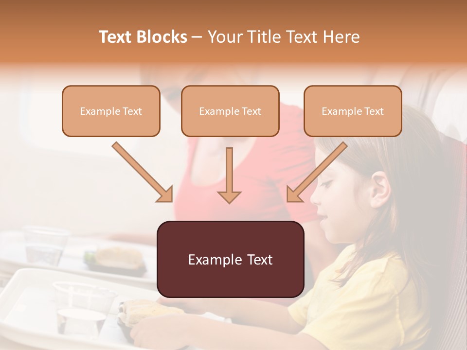 A Woman And A Little Girl Sitting On A Plane PowerPoint Template