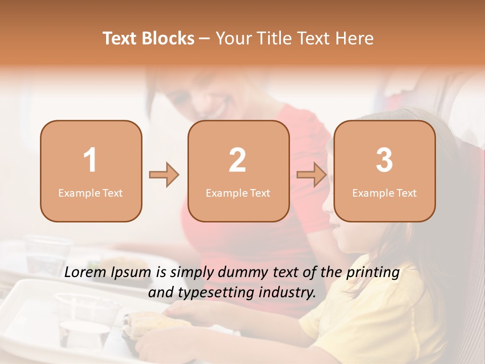 A Woman And A Little Girl Sitting On A Plane PowerPoint Template