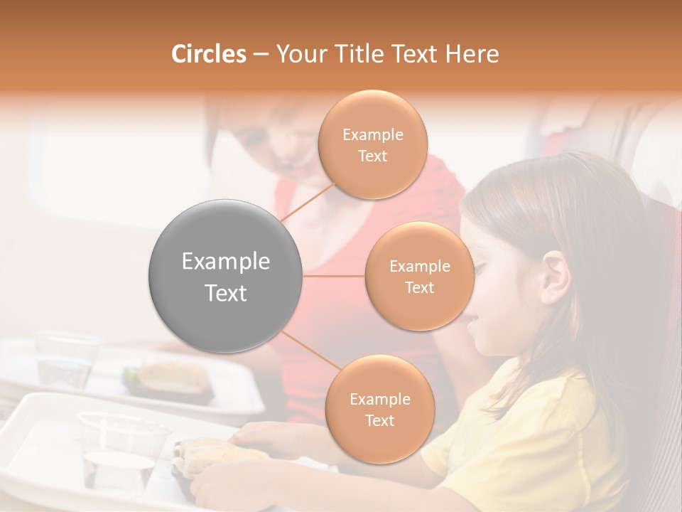 A Woman And A Little Girl Sitting On A Plane PowerPoint Template