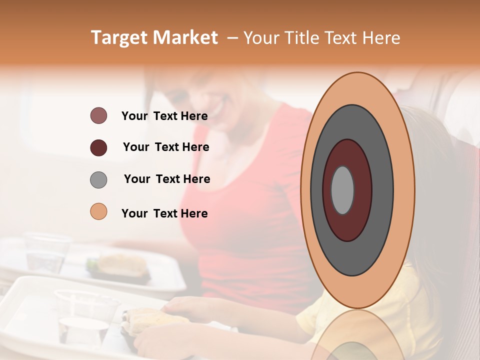 A Woman And A Little Girl Sitting On A Plane PowerPoint Template