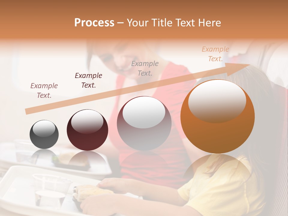 A Woman And A Little Girl Sitting On A Plane PowerPoint Template