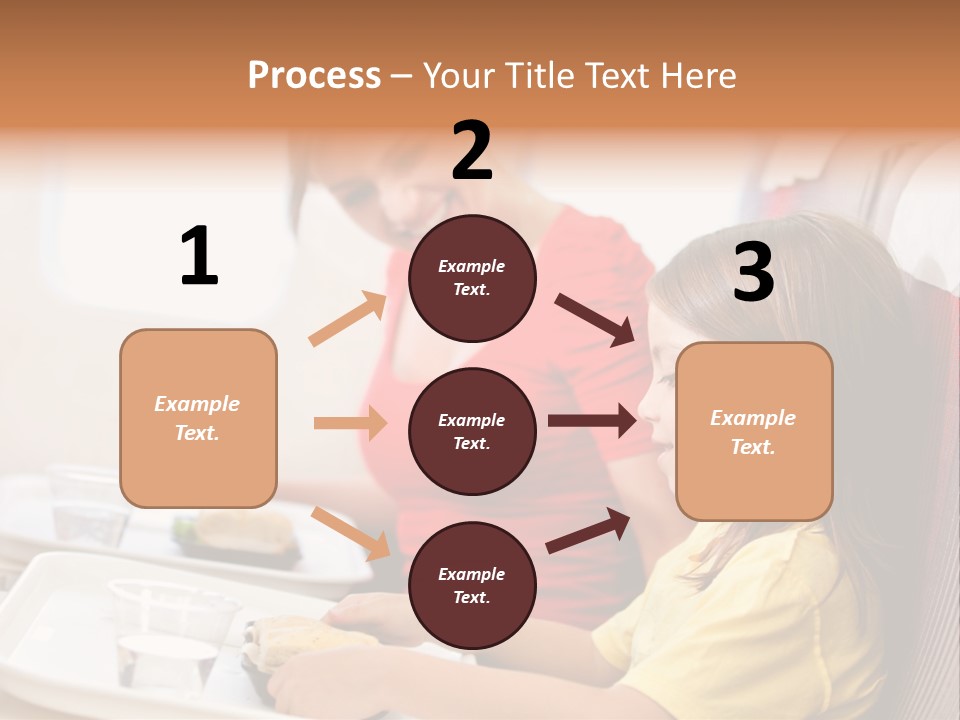 A Woman And A Little Girl Sitting On A Plane PowerPoint Template