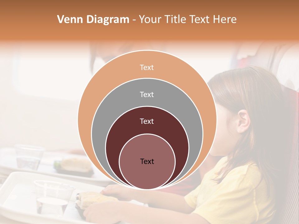 A Woman And A Little Girl Sitting On A Plane PowerPoint Template