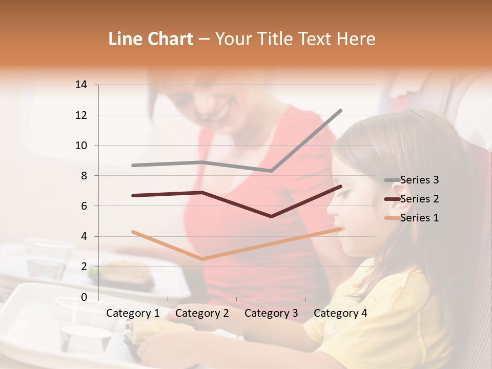 A Woman And A Little Girl Sitting On A Plane PowerPoint Template