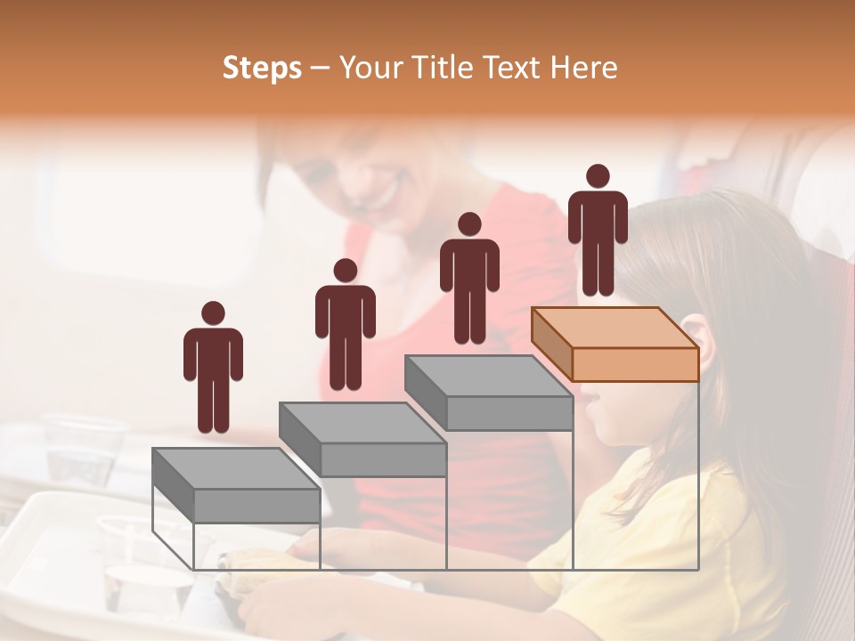 A Woman And A Little Girl Sitting On A Plane PowerPoint Template