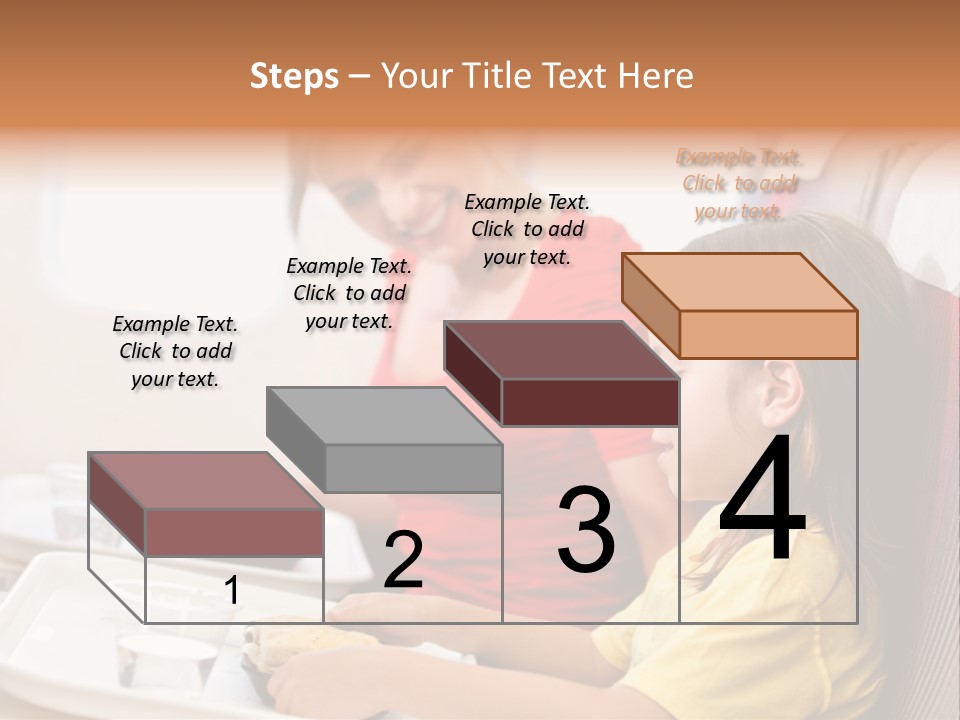 A Woman And A Little Girl Sitting On A Plane PowerPoint Template