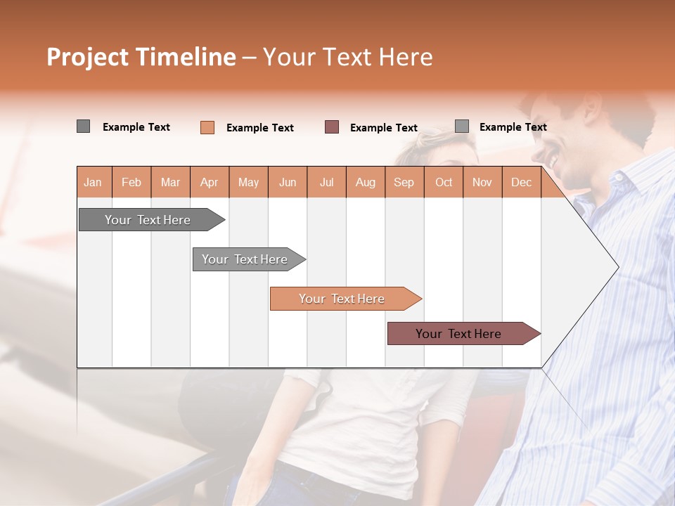 A Man And A Woman Standing Next To An Airplane PowerPoint Template
