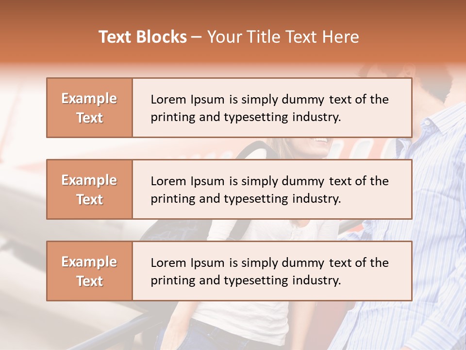A Man And A Woman Standing Next To An Airplane PowerPoint Template