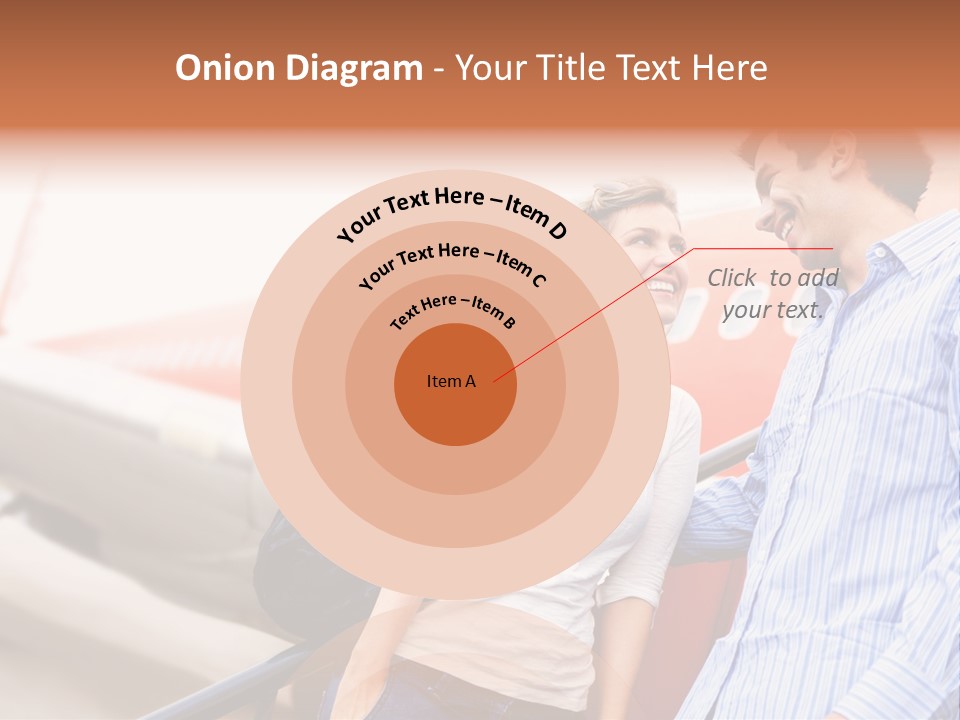 A Man And A Woman Standing Next To An Airplane PowerPoint Template