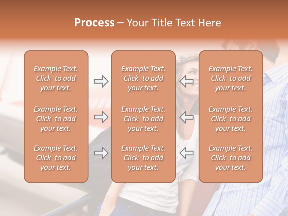A Man And A Woman Standing Next To An Airplane PowerPoint Template