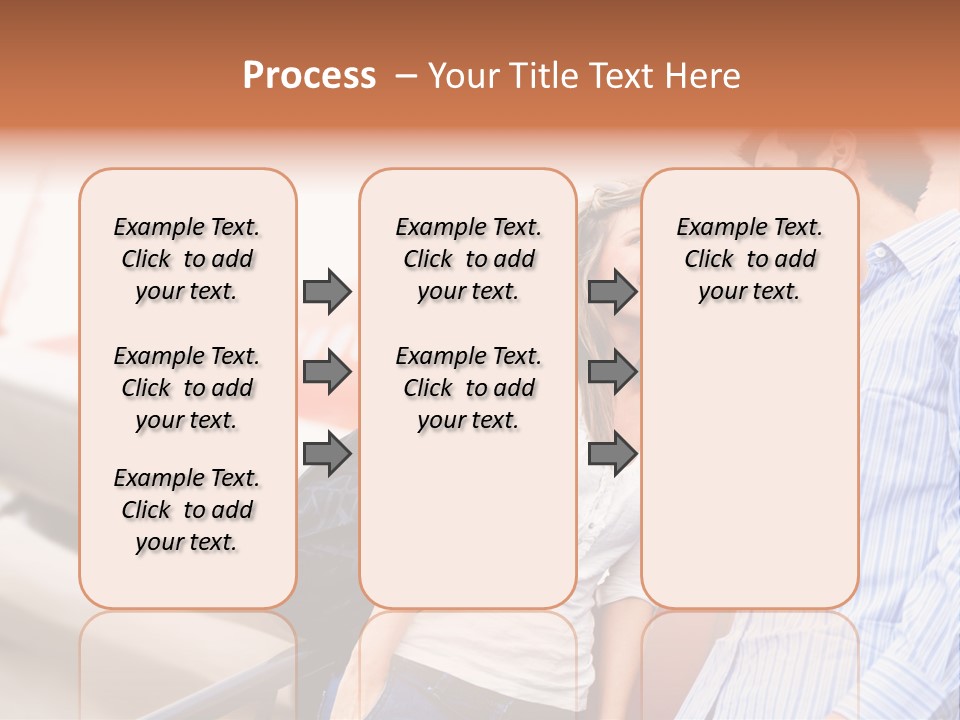 A Man And A Woman Standing Next To An Airplane PowerPoint Template