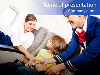 Uniform Attendant Woman PowerPoint Template