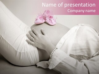 Waist Tummy Expecting PowerPoint Template